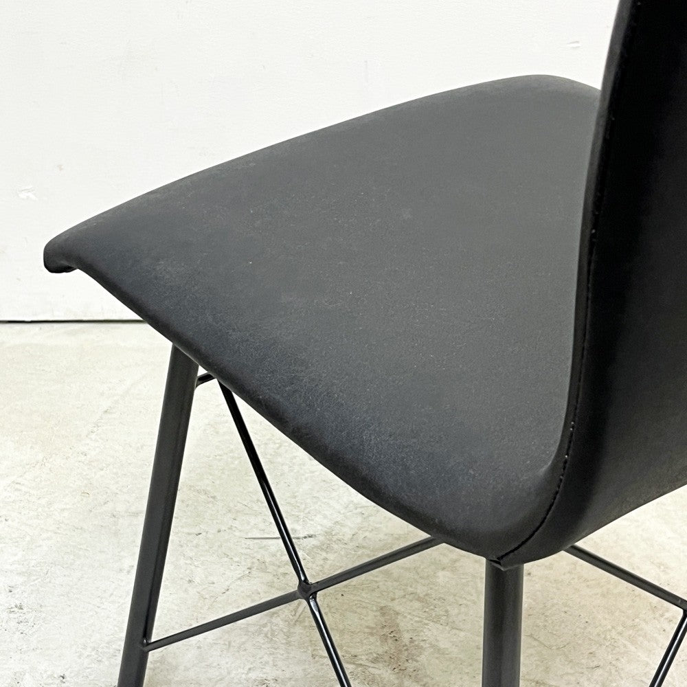 クラッシュゲート CRASH GATE ノットアンティークス Knot antiques CROSSⅢ CHAIR クロスⅢチェア ダイニングチェア RL-27 PVCレザー ブラック 展示品 ●