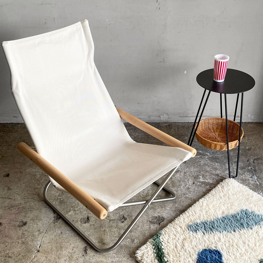 藤栄 FUJIEI ニーチェアX NY chair X 折りたたみチェア フォールディングチェア ロッキング ナチュラル ホワイト 新居猛  MoMA ■