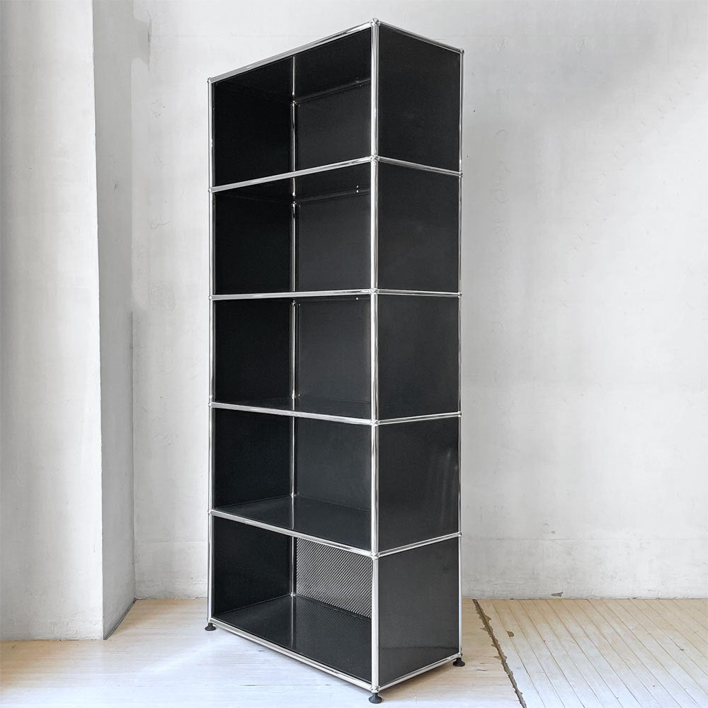 USMハラー USM Haller モジュラーファニチャー ハラーシステム キャビネット 1列5段 シェルフ ブラック 参考定価￥268,091- ★