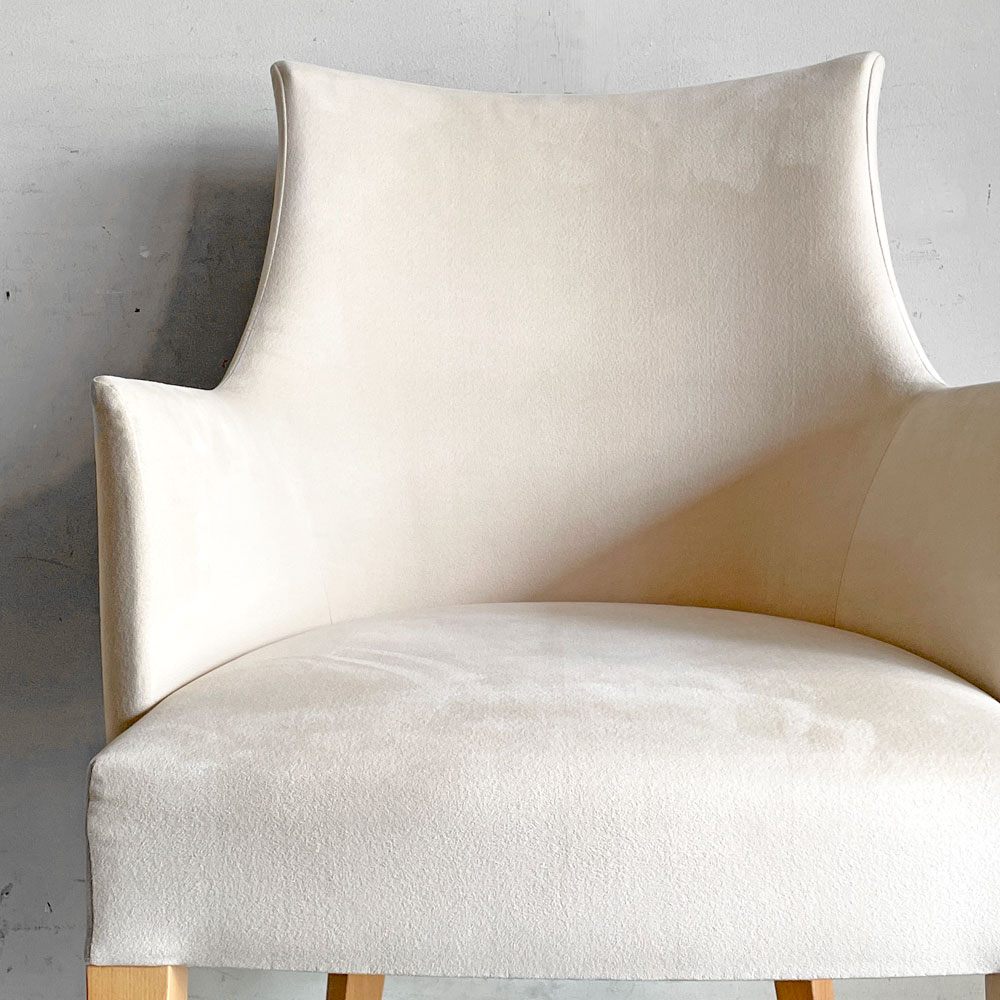 イデー IDEE アミアームチェア AMI ARM CHAIR ダイニングチェア 1pソファ ラムース生地 アイボリー ■