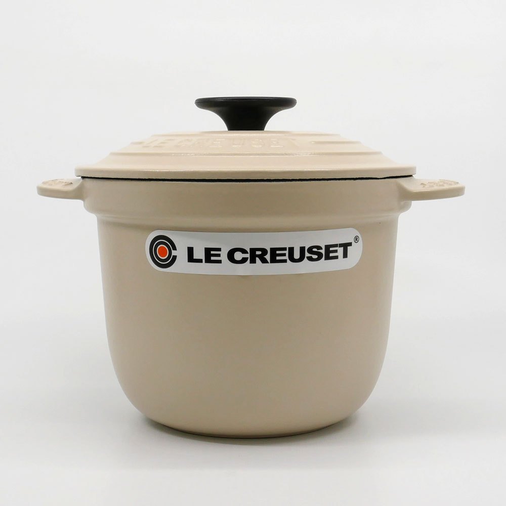 ルクルーゼ Le Creuset ココット エブリィ 18cm ブリオッシュ 限定色 鋳物 鍋 ガス・IH・オーブン対応 18専用 インナーリッド 内蓋セット ●