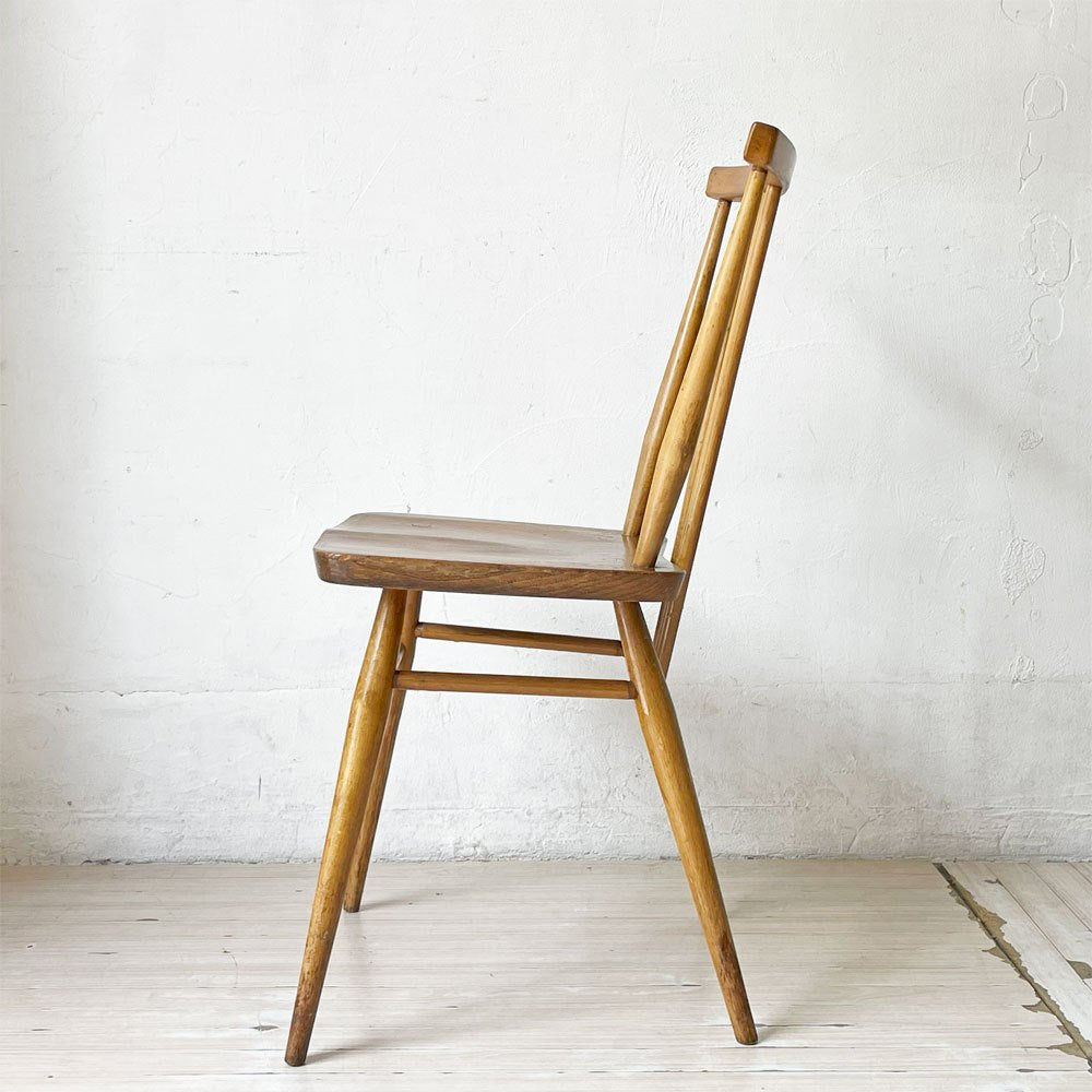 アーコール Ercol スティックバックチェア スピンドルチェア エルム材 UKビンテージ Vintage 英国家具 ★