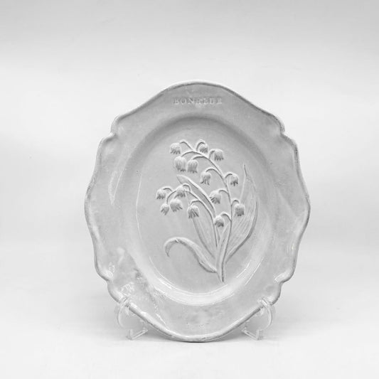 アスティエ・ド・ヴィラット Astier de Villatte フルール Fleurs デザートプレート Lily of the Valley 23cm ナタリー・レテ ●