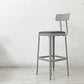 リオン LYON ファクトリー チェア FACTORY CHAIR カウンターチェア グレー バックレスト クッション PVCレザー 座面高69cm パシフィックファニチャーサービス P.F.S取り扱い D ●