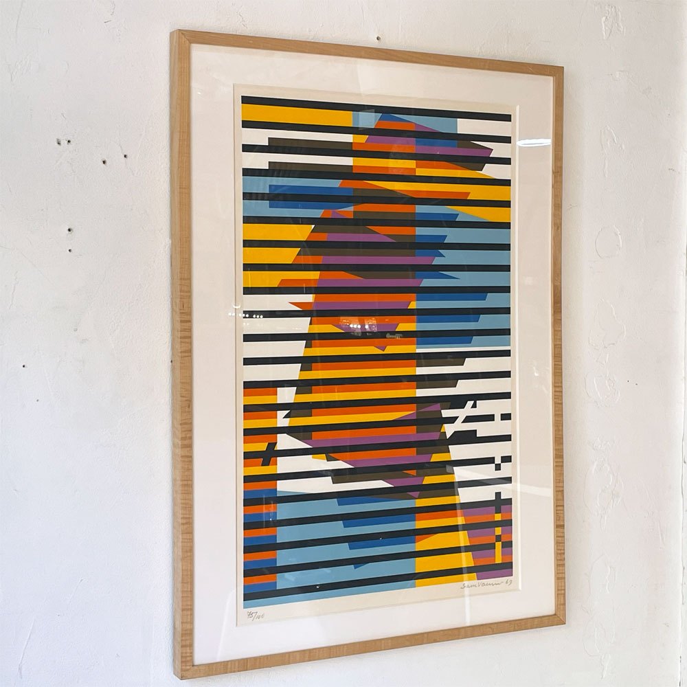 サムバンニ Sam Vanni コンポジション Composition シルクスクリーン A2相当サイズ 額装品 ★