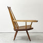 桜製作所 CN103 ラウンジアーム LOUNGE ARM ラウンジチェア アームチェア 片肘 ウォールナット無垢材 ジョージ・ナカシマ George Nakashima 焼印有 ●