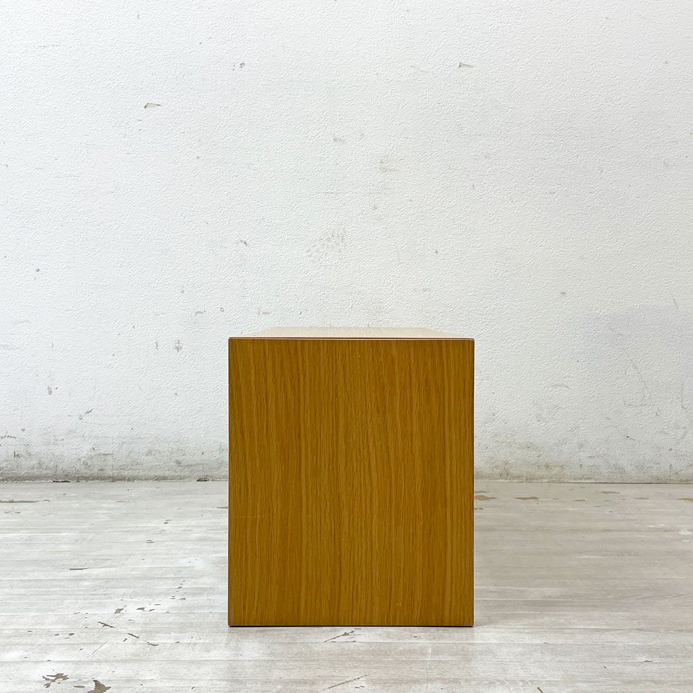 無印良品 MUJI コの字の家具 積層合板 オーク材 W70cm サイドテーブル ナチュラル シンプルデザイン ●
