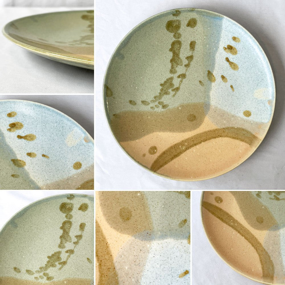 竹村良訓 大皿 黄色系 Φ26.5cm 現代作家 IDEE取扱 ◇