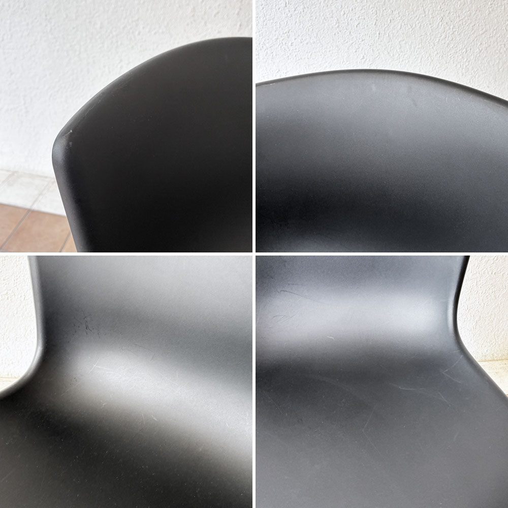 ノル Knoll ノール Bertoia Collection プラスチック サイドチェア Plastic Side Chair ブラック ハリー・ベルトイア ミッドセンチュリー A ◇