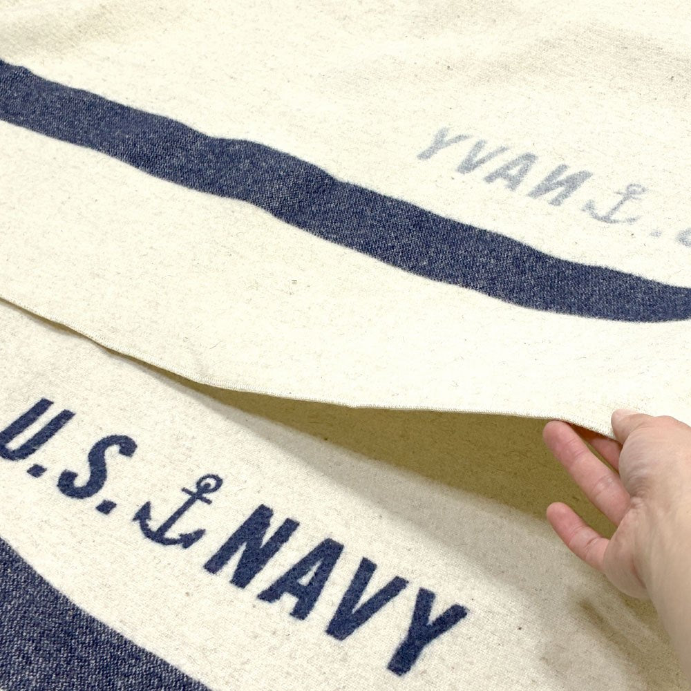 ファリバルト ミル FARIBAULT WOOLEN MILL U.S.NAVY ウールブランケット W約212.5×D165cm アメリカ ●