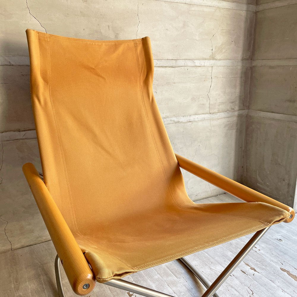 ニーチェア エックス NY chair X ロッキングチェア フォールディングチェア 折り畳みチェア キャメル ナチュラル ビーチ材 新居猛 MoMA 藤栄 定価￥62,700- ♪