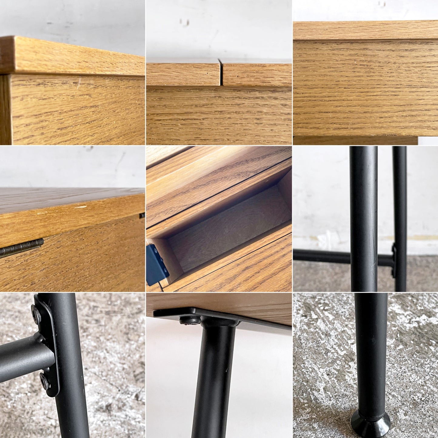 ジャーナルスタンダードファニチャー journal standard Furniture j.s.F リル バニティ デスク LILLE VANITY DESK ドレッサー オーク材 アイアン ボックス付  内蓋 S字フック 欠品 インダストリアル ■