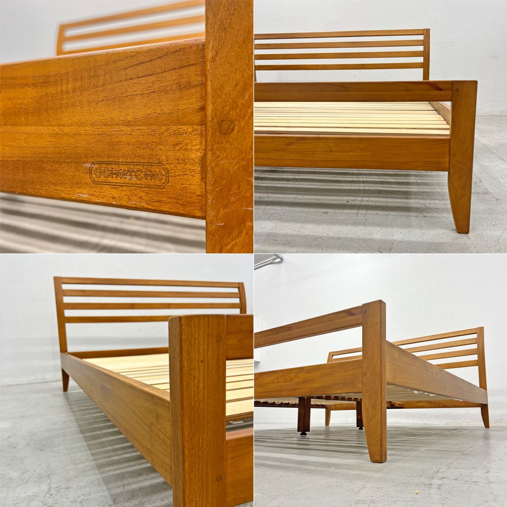スキャンティーク SCANTEAK ステラン STELLAN ベッドフレーム キングサイズ チーク無垢材 北欧スタイル 〓