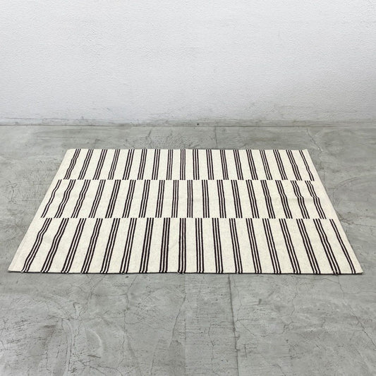 ザラホーム ZARAHOME トリプル エフェクト ストライプ ラグ Triple effect striped rug ウール ラグ Wool 150 x 200cm 廃盤 〓