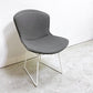 ノル Knoll 420 サイドチェア ワイヤーチェア ダイニングチェア ホワイト × グレー ファブリック フルカバー仕様 ハリー・ベルトイア ミッドセンチュリー ビンテージ ●
