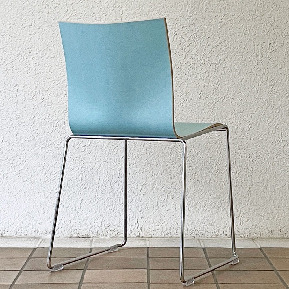 エンゲルブレヒト Engelbrechts チャリック CHAIRIK 107 ダイニングチェア スタッキング そり足 ボルドー 未使用品 デンマーク B ◇