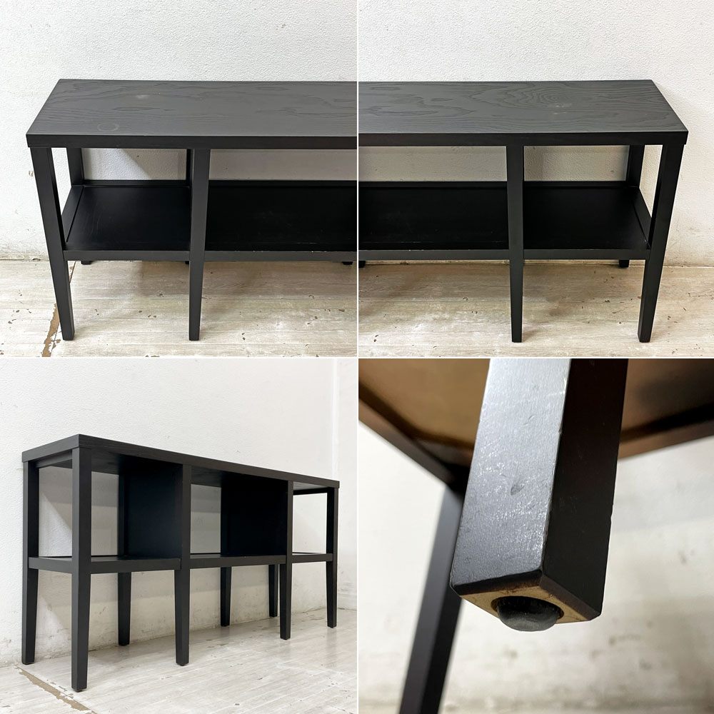 クレイト＆バレル Crate&Barrel バロネット Baronet コンソールシェルフ 収納棚 W152.5cm USA 米国 モダンデザイン ●