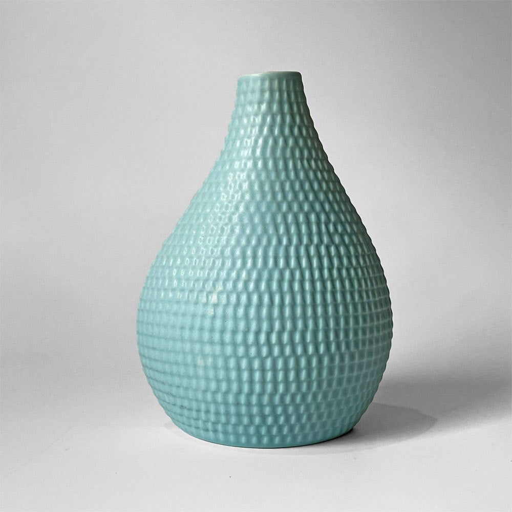 グスタフスベリ GUSTAVSBERG レプティル Reptil フラワーベース 花瓶 スティグ・リンドベリ Stig Lindberg 北欧 ビンテージ ライトブルー ★