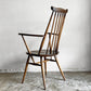アーコール Ercol ゴールドスミス ダイニングチェア アームチェア コロニアル ハイバック エルム材 ダークブラウン UKビンテージ 英国 ■
