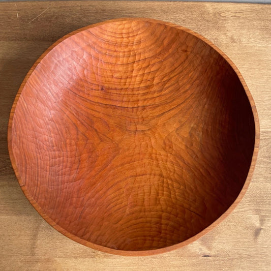 三谷龍二 Ryuji Mitani 山桜 特大ボウル 大鉢 プレート 大皿  木の器 36.5×36.5×9 cm 木工作家 現代作家 希少サイズ ♪