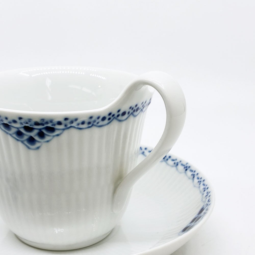 ロイヤルコペンハーゲン ROYAL COPENHAGEN プリンセス ハイハンドルカップ&ソーサー 240ml C&S デンマーク 北欧食器 ●