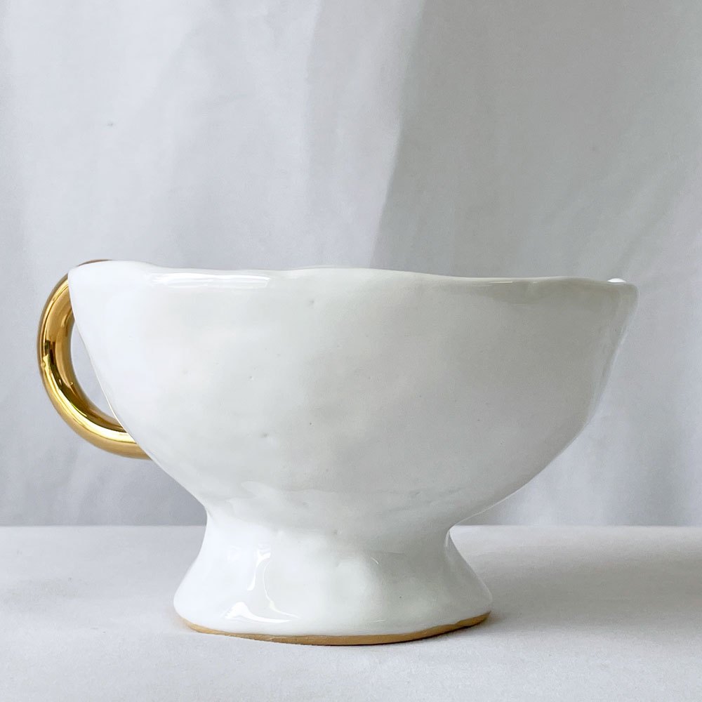 クーンケラミック Kuhn Keramik grande tasse つばめ カフェオレボウル マグカップ フリーカップ 金彩 陶器 ドイツ ◇