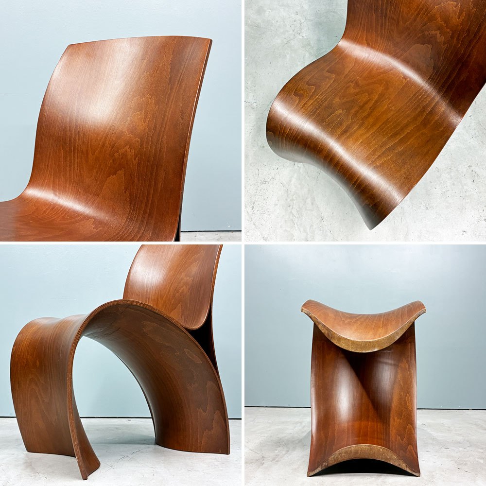 モローゾ MOROSO スリースキンチェア Three Skin Chair ロン・アラッド Ron Arad ブナ材 プライウッド 3D曲げ加工 ◎