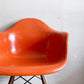 ハーマンミラー Herman Miller アームシェルチェア セカンド 2nd FRP レッドオレンジ ドゥエルレッグ  C&Rイームズ ミッドセンチュリー ■