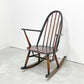 アーコール Ercol クエーカー ロッキングチェア アームチェア コロニアル ブラウン エルム材 ビーチ材 UKビンテージ 英国家具 ●