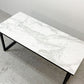 フライミーノワール FLYMEe Noir ダイニングテーブル 大理石調 セラミック天板 スチールレッグ W179cm モダンデザイン ●