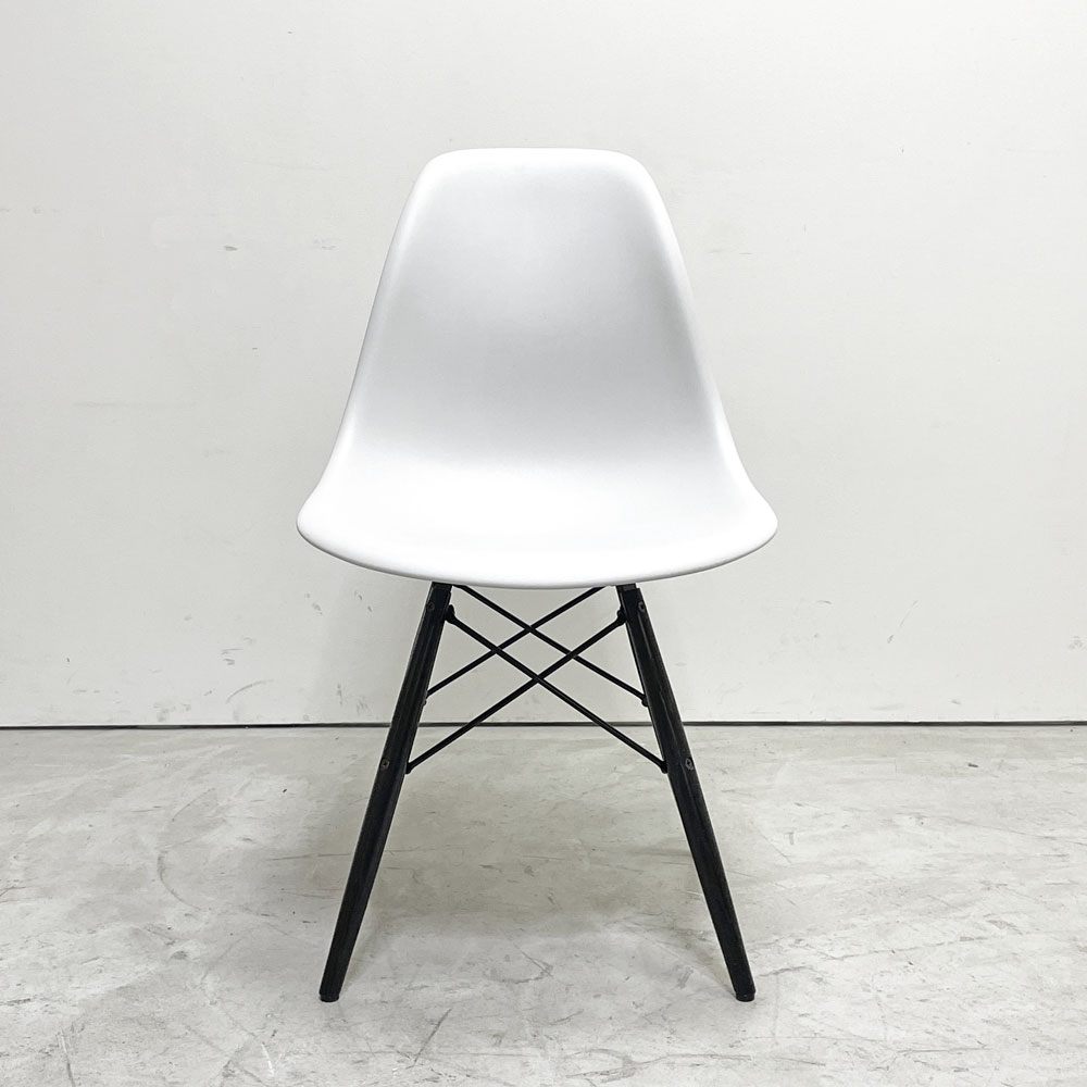 ハーマンミラー HermanMiller サイドシェルチェア ドゥエルレッグ DSW アルパイン × エボニー ポリプロピレン製 イームズ ミッドセンチュリー A ●