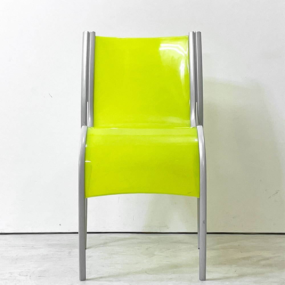カルテル Kartell FPE chair スタッキングチェア ダイニングチェア アルミ ポリプロピレン グリーン ロンアラッド イタリアモダン 廃番 C ●