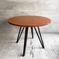 かなでもの KANADEMONO ザ・カフェテーブル THE CAFE TABLE Black Steel 4pin ラウンド Φ90cm ラバーウッド天板 ♪