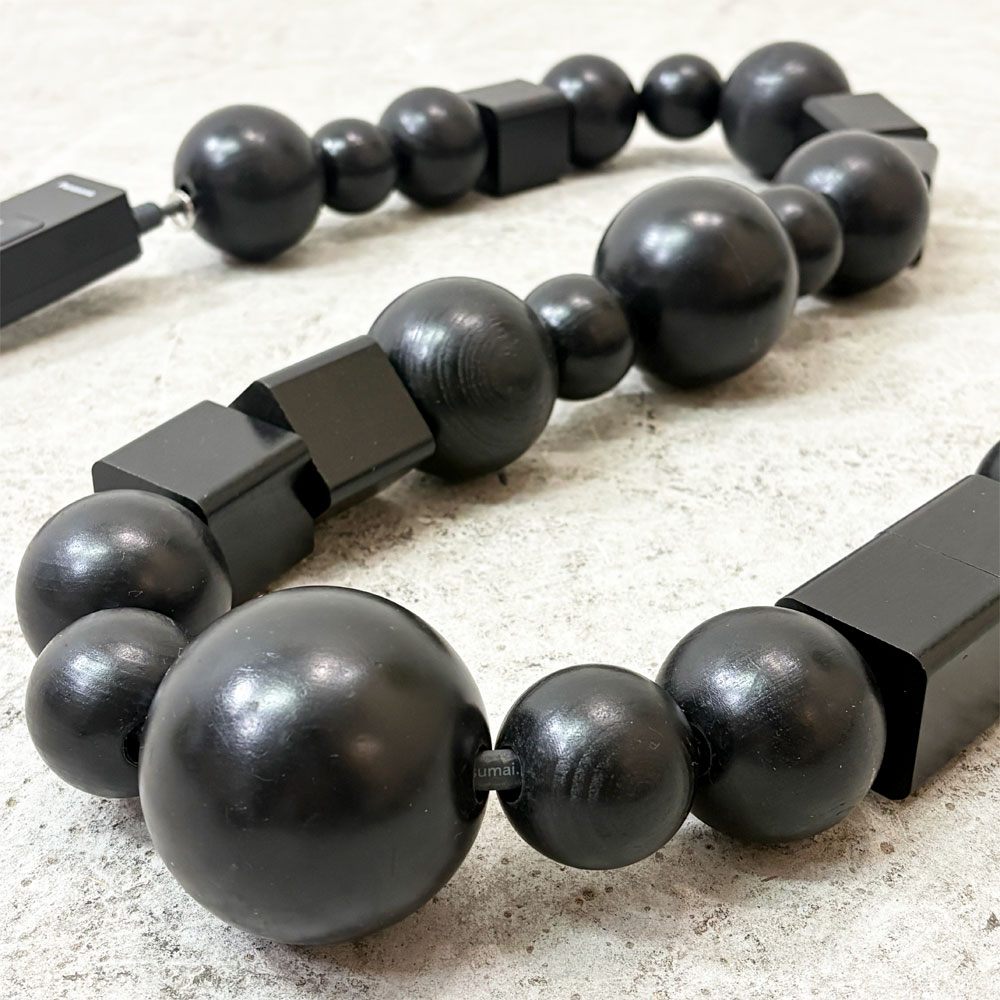 ブレス BLESS ケーブルジュエリーマルチプラグ CABLE JEWELRY MULTIPLUG 配線コード 延長コード WOODEN ELEMENTS 3口 140cm ブラック ●