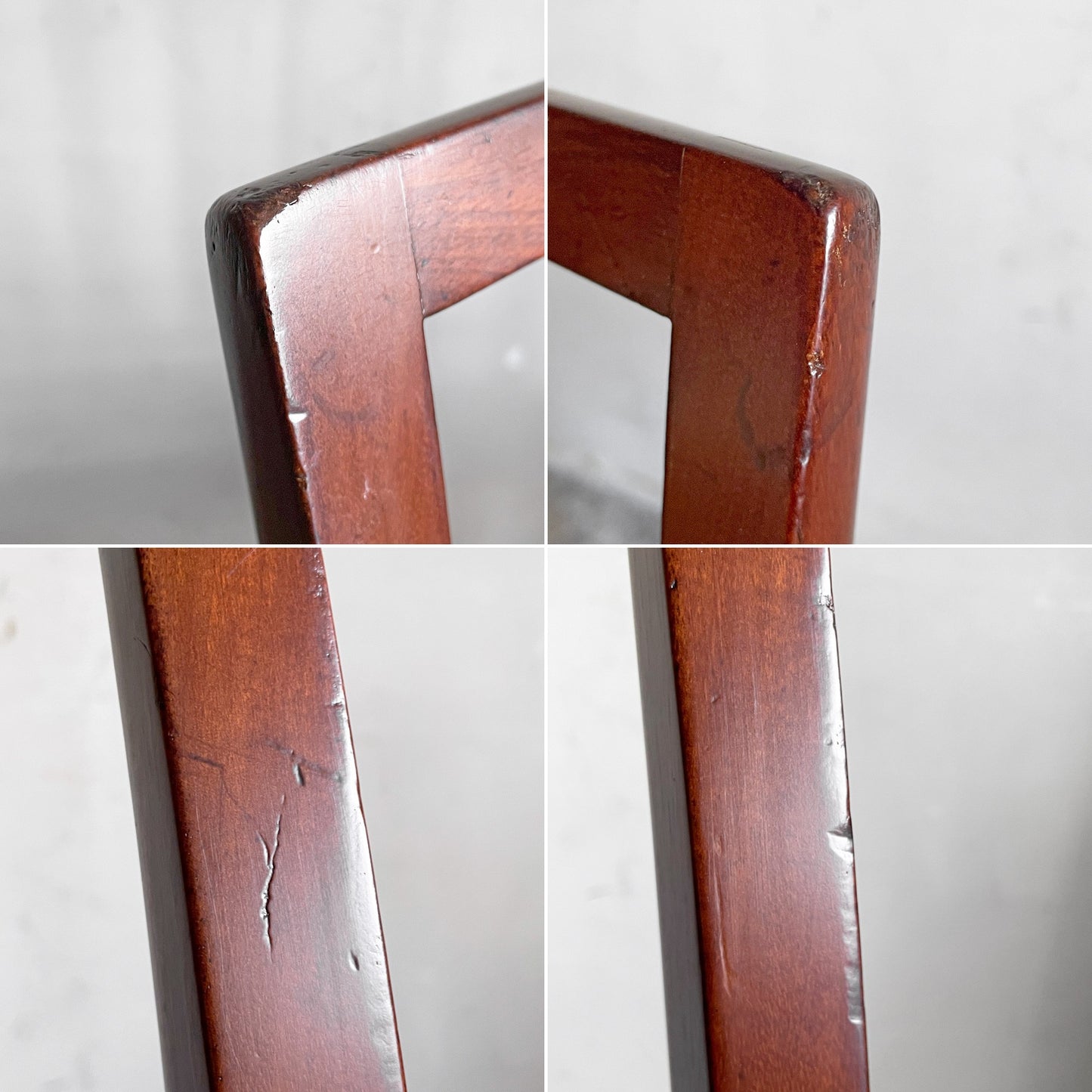 デンマークビンテージ Danish Vintage マホガニー材 ダイニングチェア レザーシート ブラックレザー 北欧家具 ■