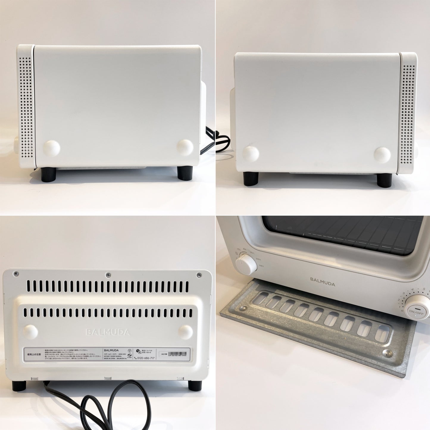 バルミューダ BALMUDA ザ トースター The Toaster スチームトースター K05A-WH ホワイト オーブントースター 2021年製 ★