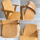 シキファニチア SIKI FURNITURE ラクS RAKU S セミアームチェア ダイニングチェア レッドオーク無垢材 バロンBA-01 合成皮革 ♪