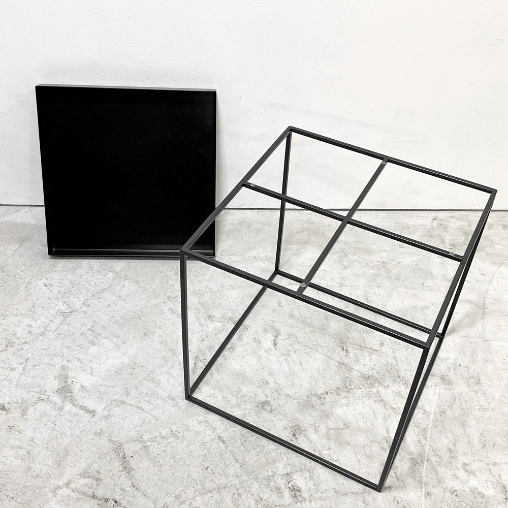 ヘイ HAY トレイテーブル Tray Table コーヒーテーブル センターテーブル Mサイズ ブラック W40cm スクエア 2Way 北欧 デンマーク モダン 定価￥42,900- C●