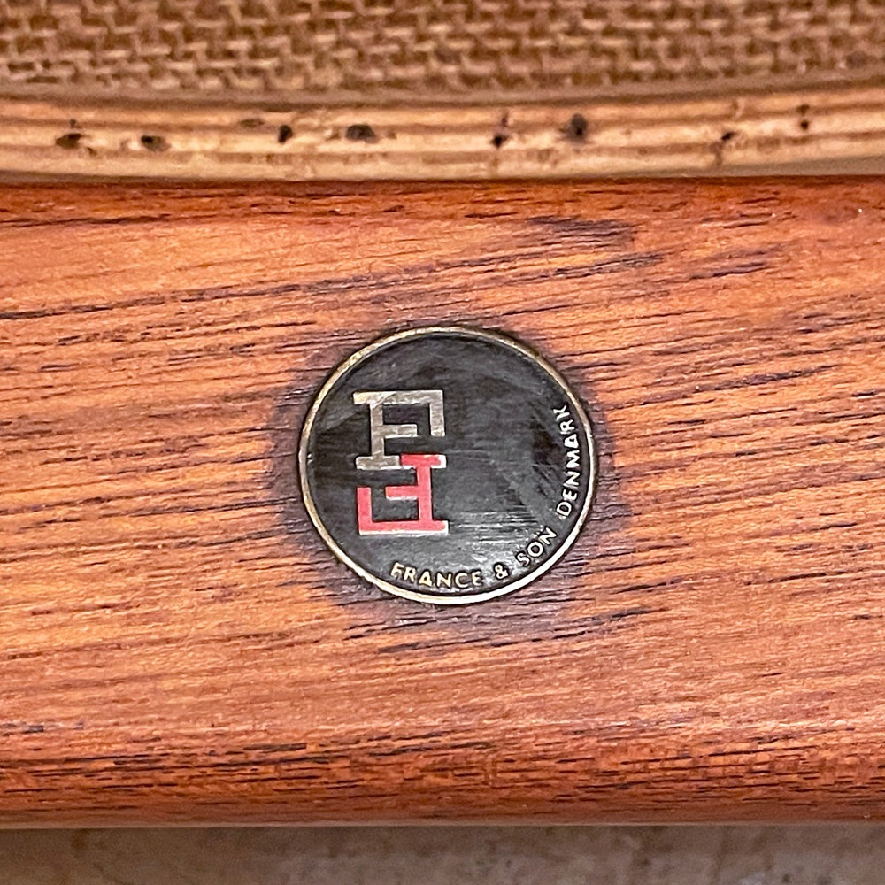 フランス＆サン France&Son 191チェア ダイニングチェア ラウンジチェア チーク材 レザー張り フィンユール Finn Juhl 北欧家具 ビンテージ ■