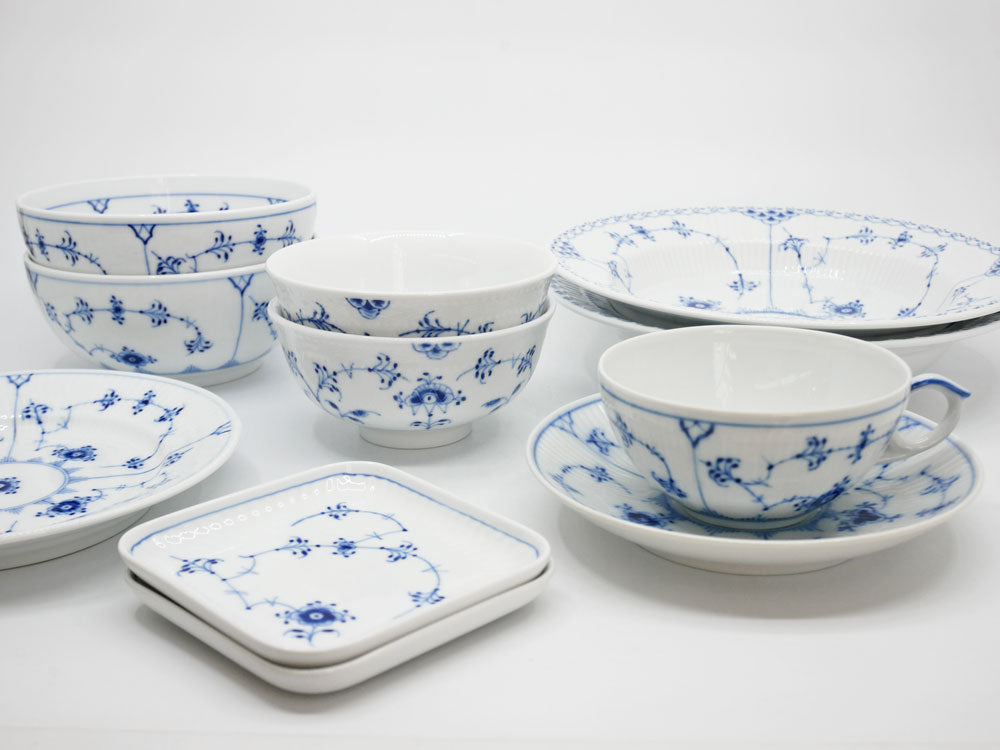 ロイヤルコペンハーゲン ROYAL COPENHAGEN ブルーフルーテッド プレイン Blue Fluted Plain ティーカップ&ソーサー C&S デンマーク 北欧食器  ●