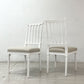 サラグレース Sarah Grace デビューシリーズ ダイニングチェア DEBUT DINING CHAIR トーマス THOMAS ホワイト&ナチュラルリネン ホワイトペイント シャビーシック チェアカバー付 定価￥49,500- B ●