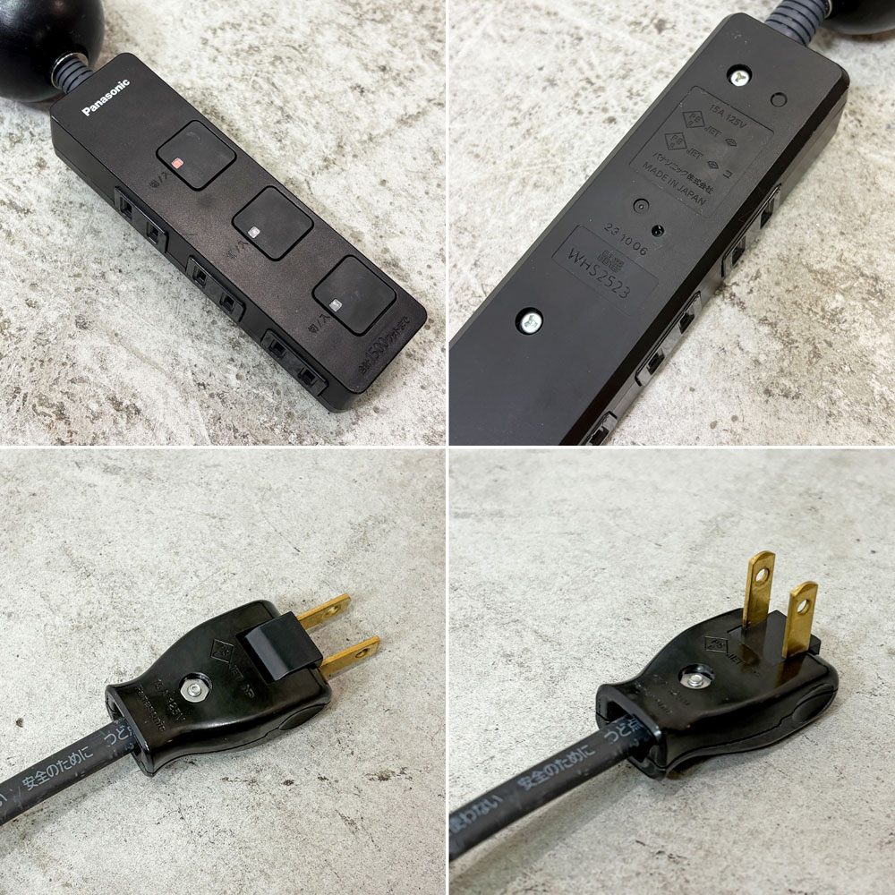 ブレス BLESS ケーブルジュエリーマルチプラグ CABLE JEWELRY MULTIPLUG 配線コード 延長コード WOODEN ELEMENTS 3口 140cm ブラック ●