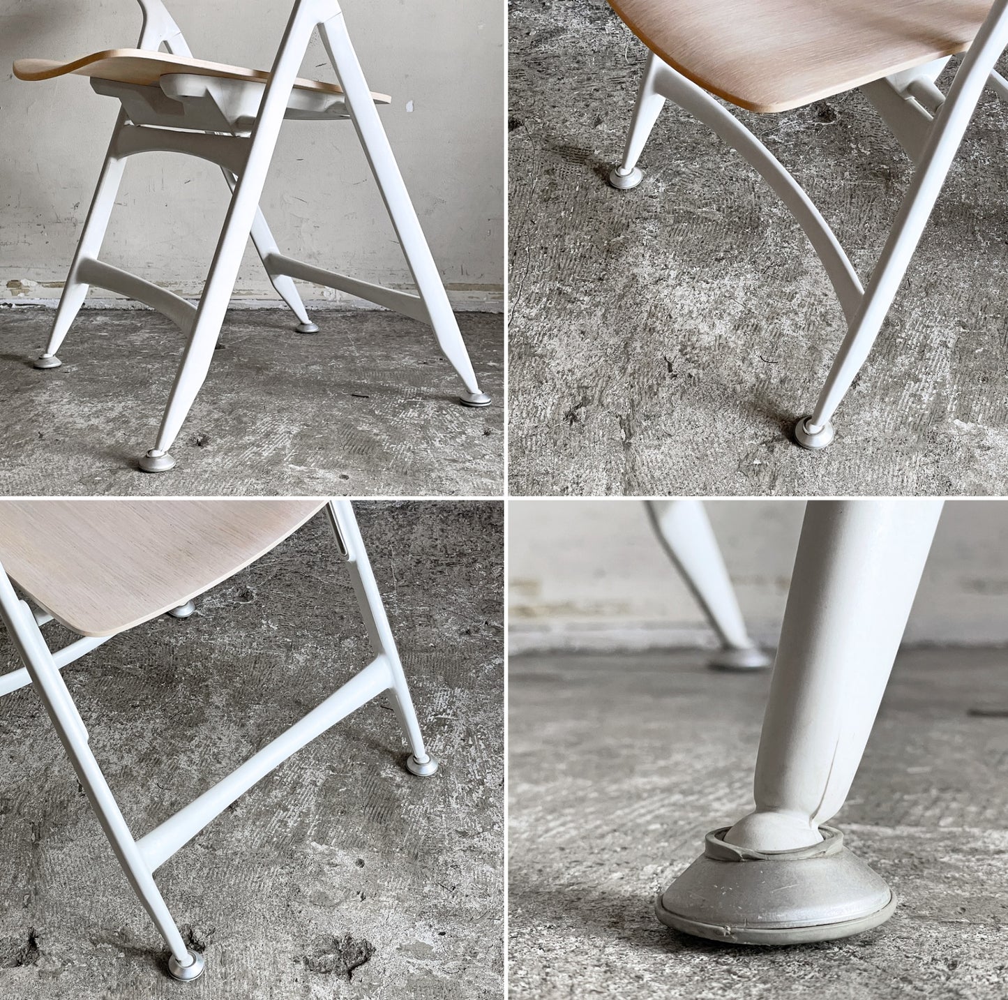 カルテル kartell ドリーチェア Dolly Chair プライウッドシート ホワイトウォッシュ 折りたたみ アントニオ・チッテリオ イタリア 希少廃番 ■