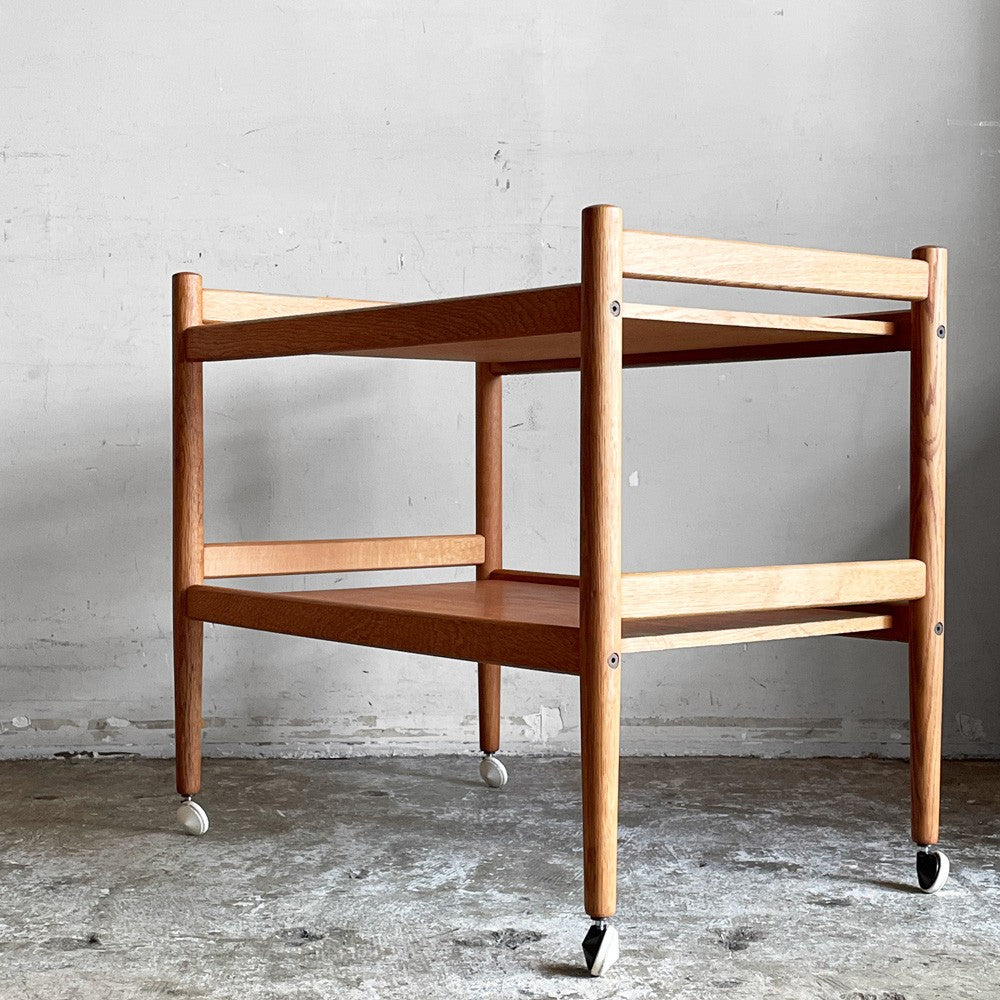 デンマーク ビンテージ Danish Vintage オーク材 ワゴン トローリー 2段 キャスター付き W71.5cm 北欧家具 北欧ビンテージ ■