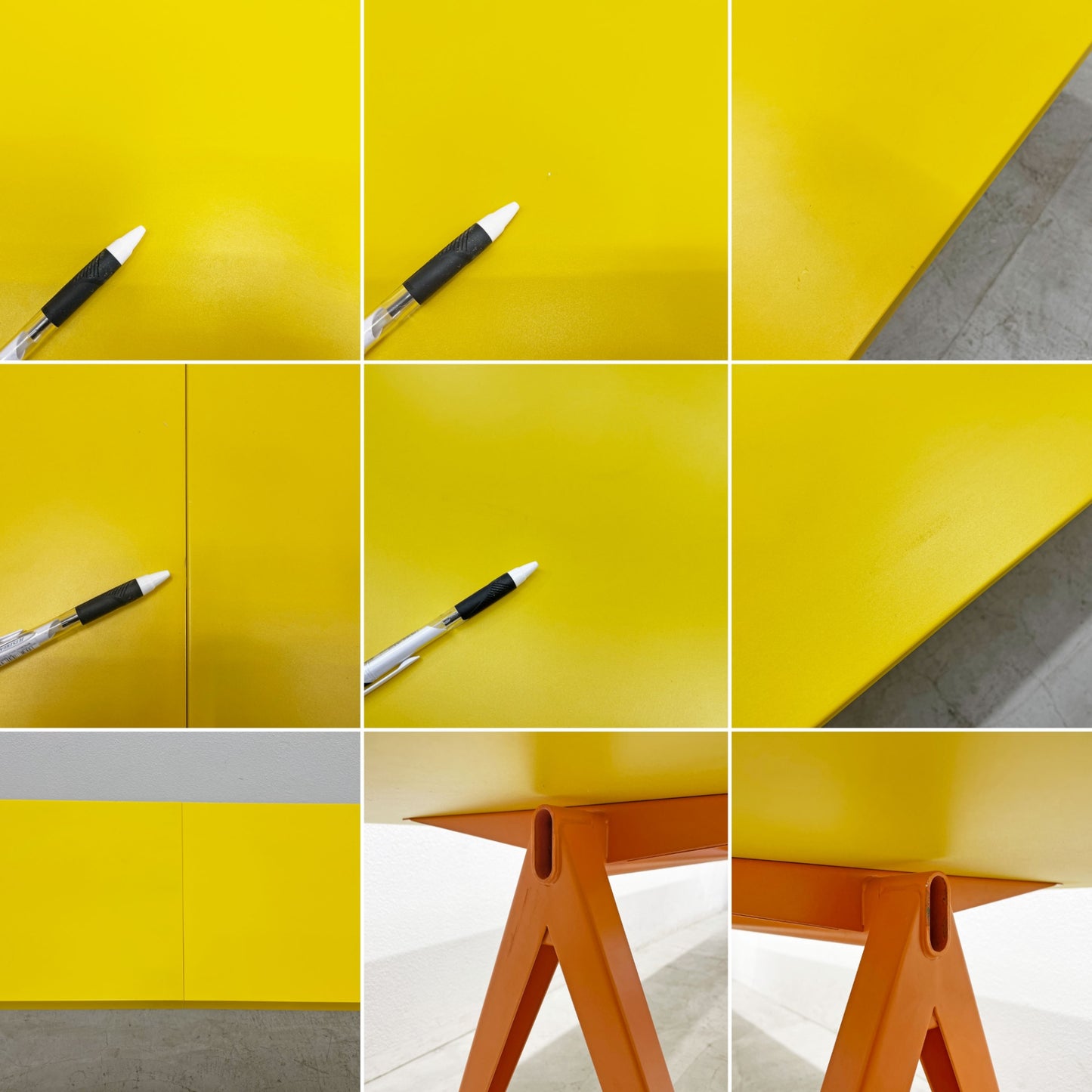 ヘイ HAY ピラミッドテーブル 02 Pyramid table 02 W300cm イエロートップ x オレンジベース 廃番カラー ヴィム・リートフェルト オランダ インダストリアルデザイン 〓