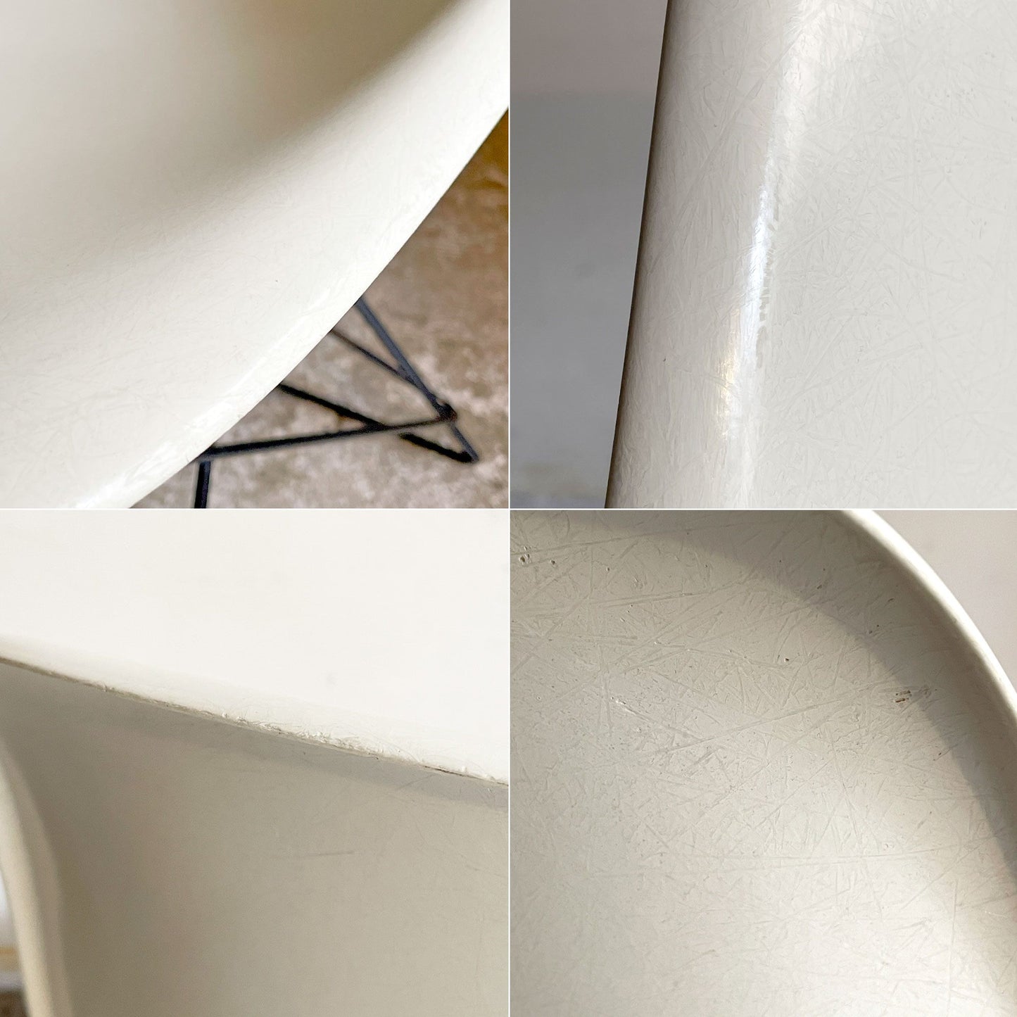 ハーマンミラー Herman Miller サイドシェルチェア 現行 FRP パーチメント キャッツクレイドルベース C&R イームズ ミッドセンチュリー ■