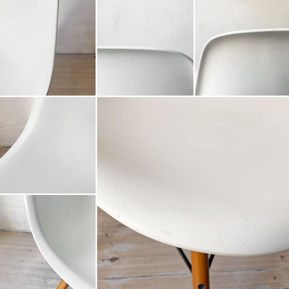ハーマンミラー Herman Miller サイドシェルチェア ポリプロピレン ホワイト ドゥエルレッグ C&R イームズ ミッドセンチュリー A ★