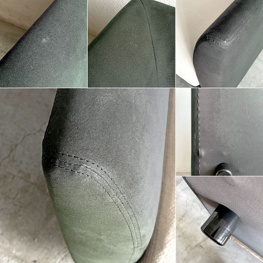 アルフレックス arflex エーソファ A SOFA 1.5人掛けソファ アームソファ W127.5cm ファブリック ダークグリーン フェザークッション付き 〓