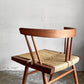 桜製作所 グラスシートチェア GRASS SEATED CHAIR アームチェア ウォールナット無垢材 い草 ジョージ・ナカシマ George Nakashima 焼印有 ■