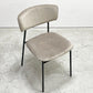 カリガリス Calligaris フィフティーズ FIFTIES ダイニングチェア サンドカラー×マットブラック ファブリック ベルベット スチール脚 モダンデザイン イタリア A ●